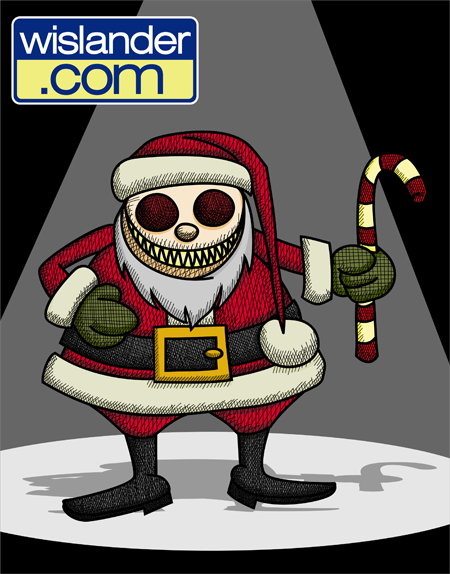 Creepy Santa with Candy Cane