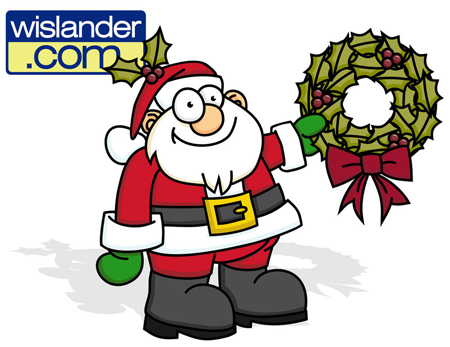 Santa with Wreath