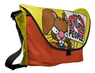 Angry Bunny Protester Messenger Bag